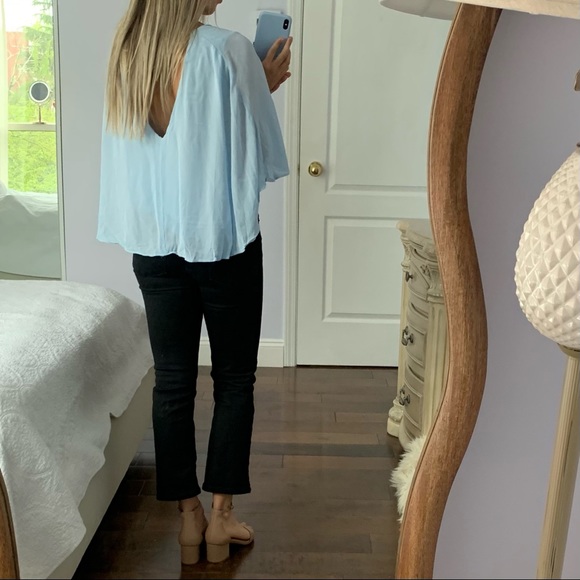Zara Baby Blue Blouse with Cape - Picture 5 of 10